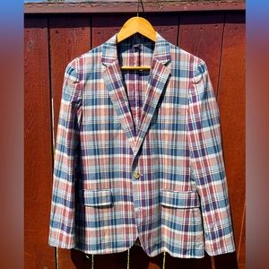 J.Crew ludlow madras blazer